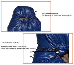 Goose Down 4 Season Backpacking Camping Lightweight Waterproof Adult Sleeping Bag