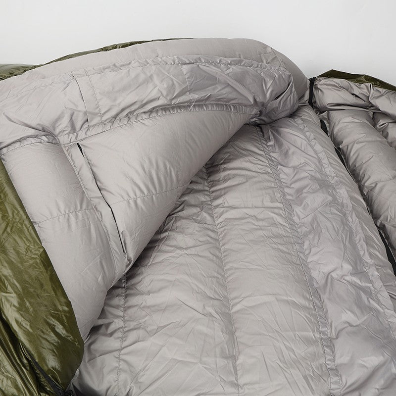 Lightweight Hands-Free 4-Season Goose Down Sleeping Bag for Camping, Hiking, and Outdoor Adventures