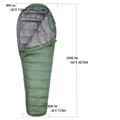 0 Degree Lightweight Down Sleeping Bags For Camping and Backpacking MJ30022
