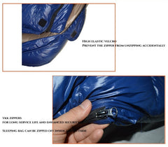 4-Season Goose Down Mummy Sleeping Bag for Backpacking & Camping – Lightweight, Waterproof