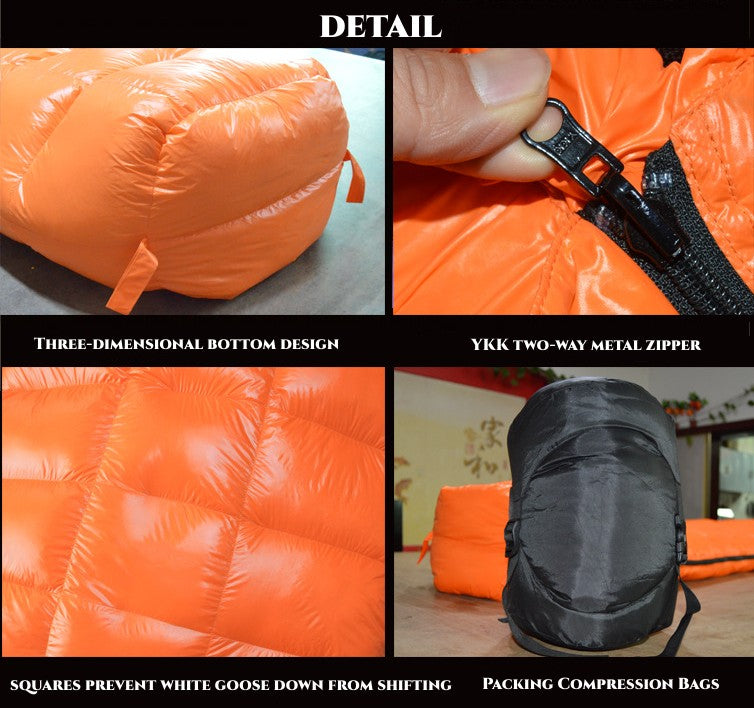 -40℉ to 41℉ Backpacking Camping Waterproof Ultralight Goose Down Sleeping Bag MJ30013